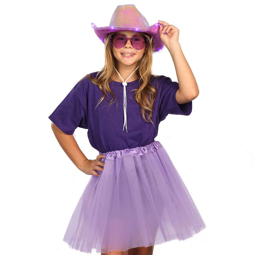Light Up Cowboy Hat for Women - Cowgirl Hat with Glasses