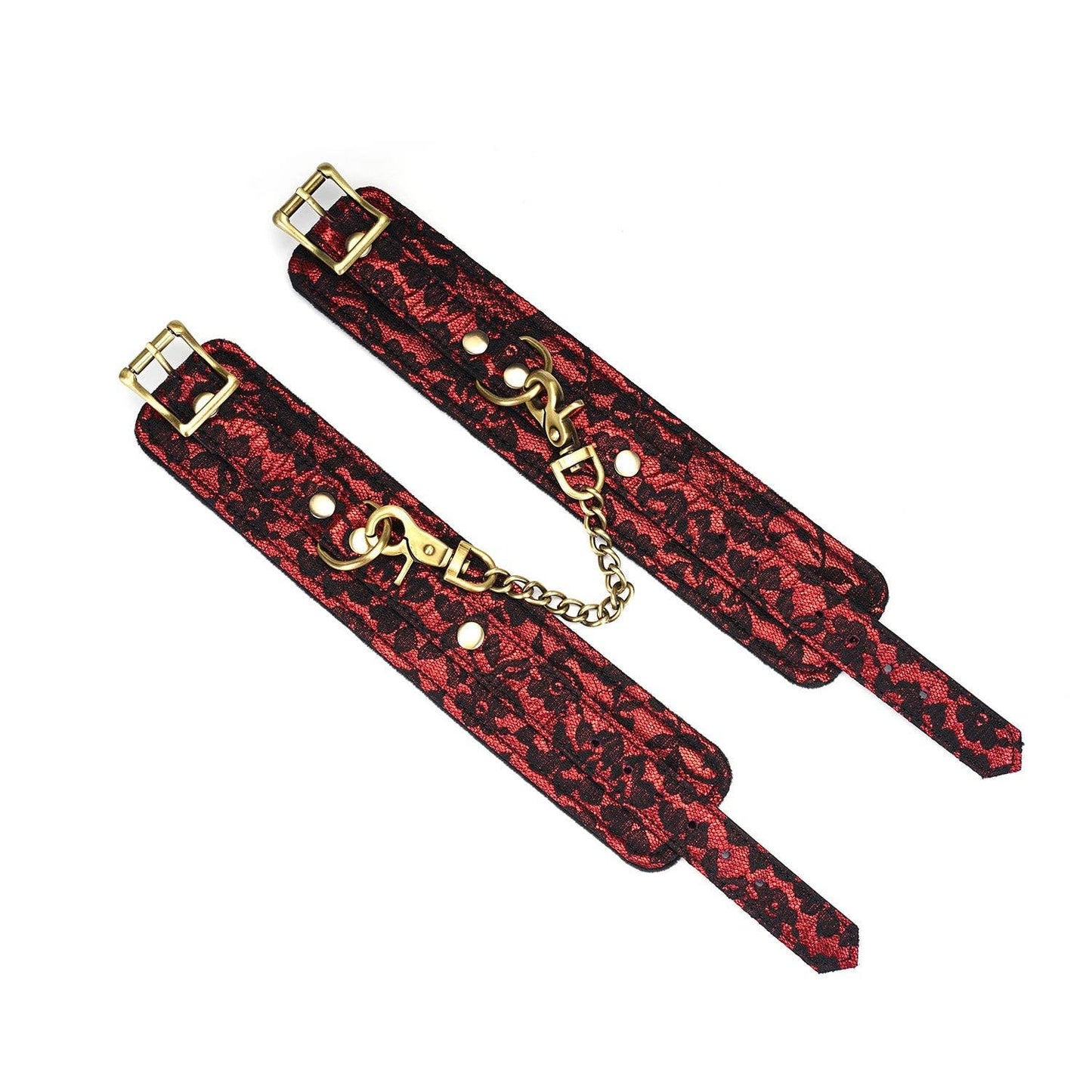 Victorian Garden Lace and Velvet Ankle Cuffs, Vegan-friendly