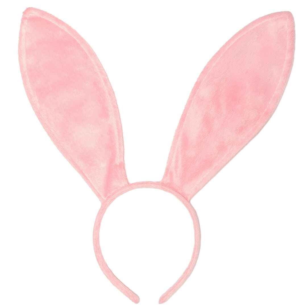 Playboy Bunny Ears Headband - Velvet Pink Rabbit Ears