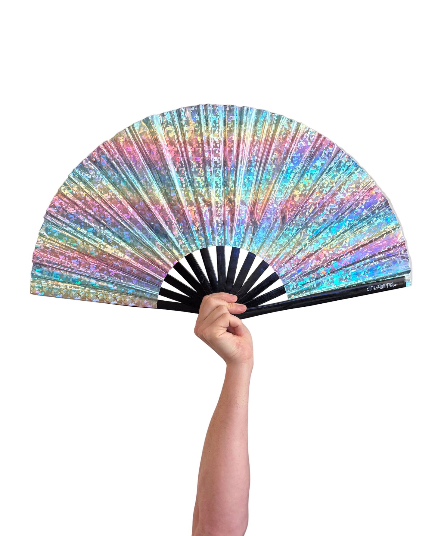 Rainbow Gradient Holographic Fan