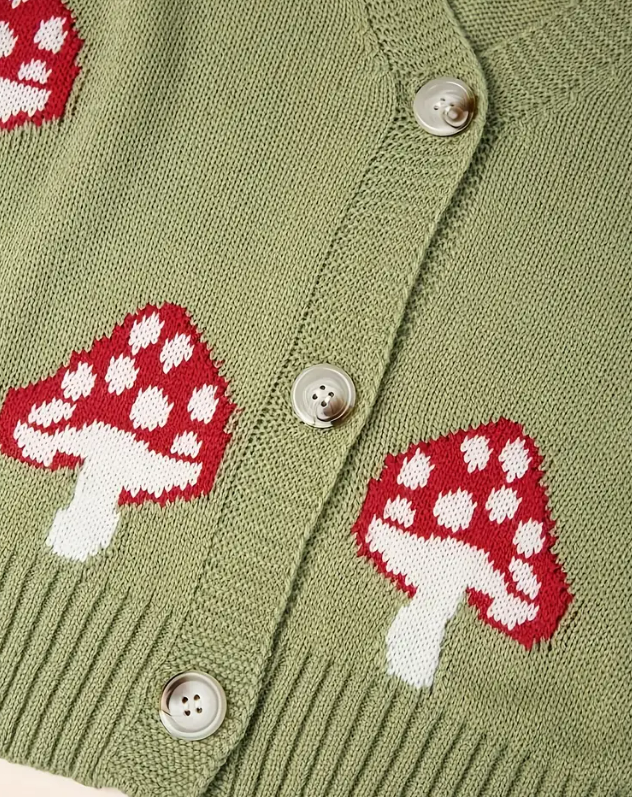 Green Mushroom Cardigan