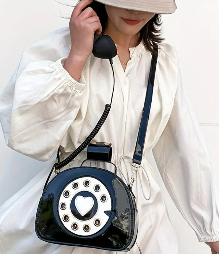 Retro Rotary Phone Crossbody Bag