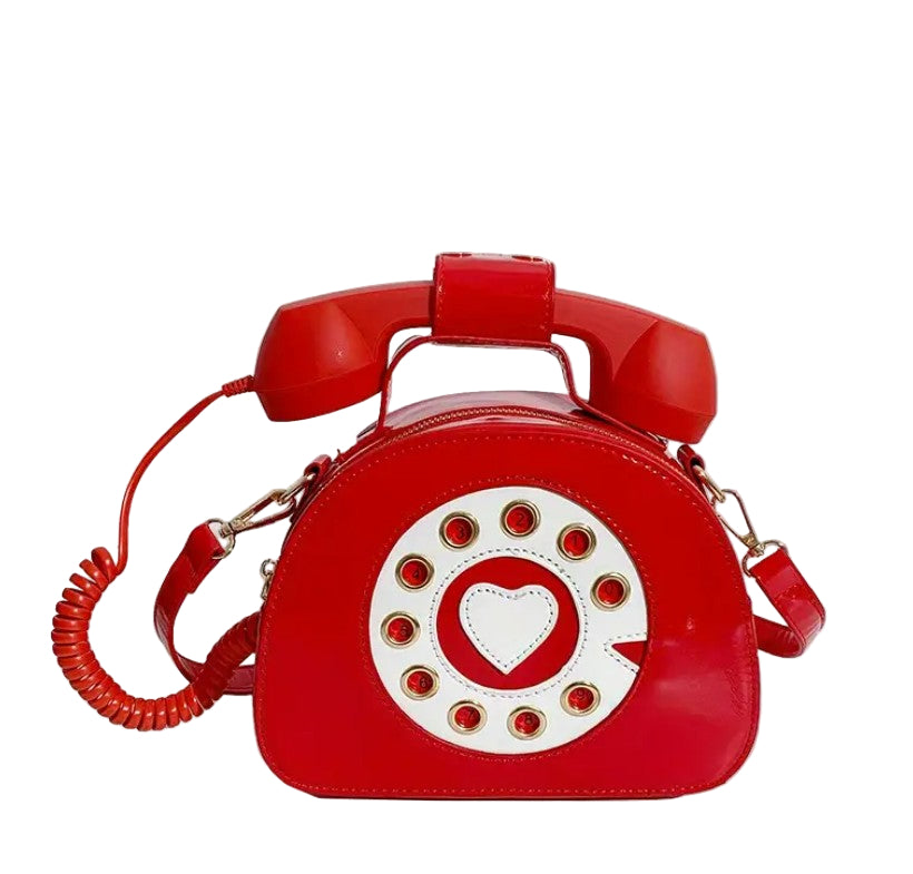 Retro Rotary Phone Crossbody Bag