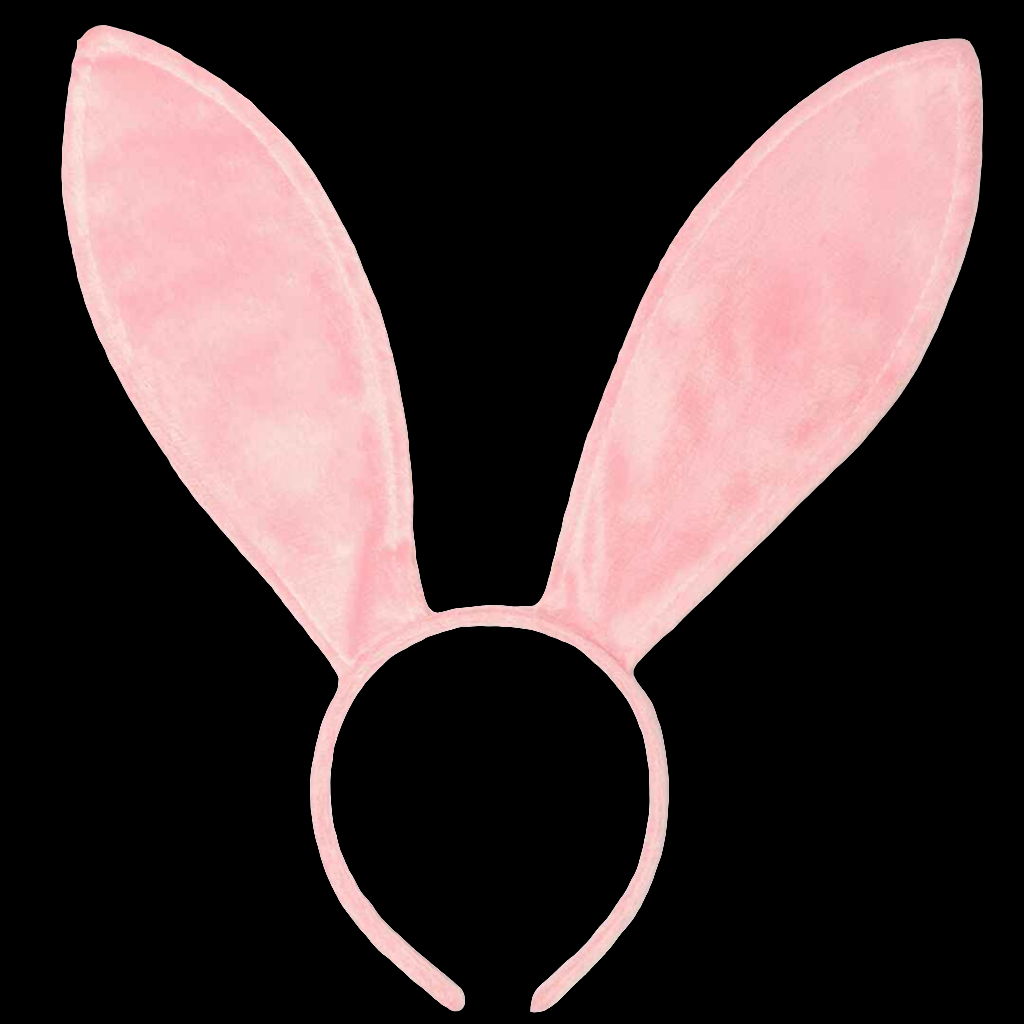 Playboy Bunny Ears Headband - Velvet Pink Rabbit Ears
