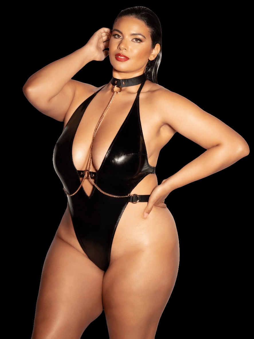 Bad B* Vinyl Teddy in Naughty in Noir - Shop Milly