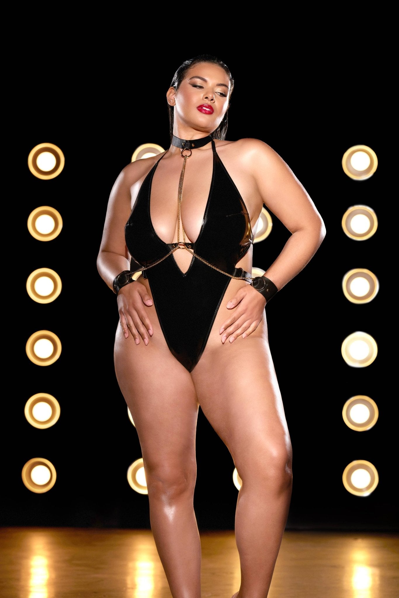 Bad B* Vinyl Teddy in Naughty in Noir - Shop Milly