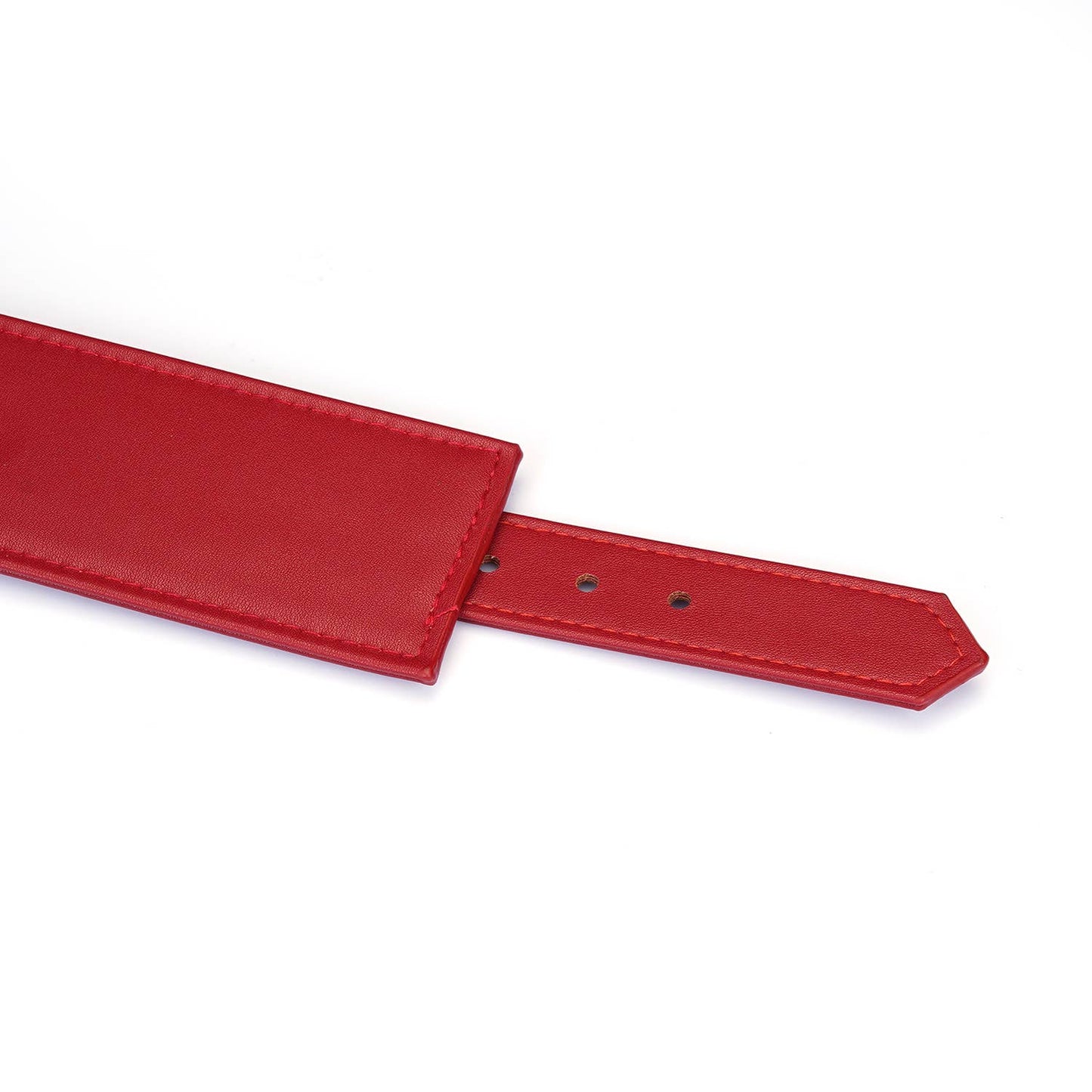 Red Faux Leather Wrist Cuffs