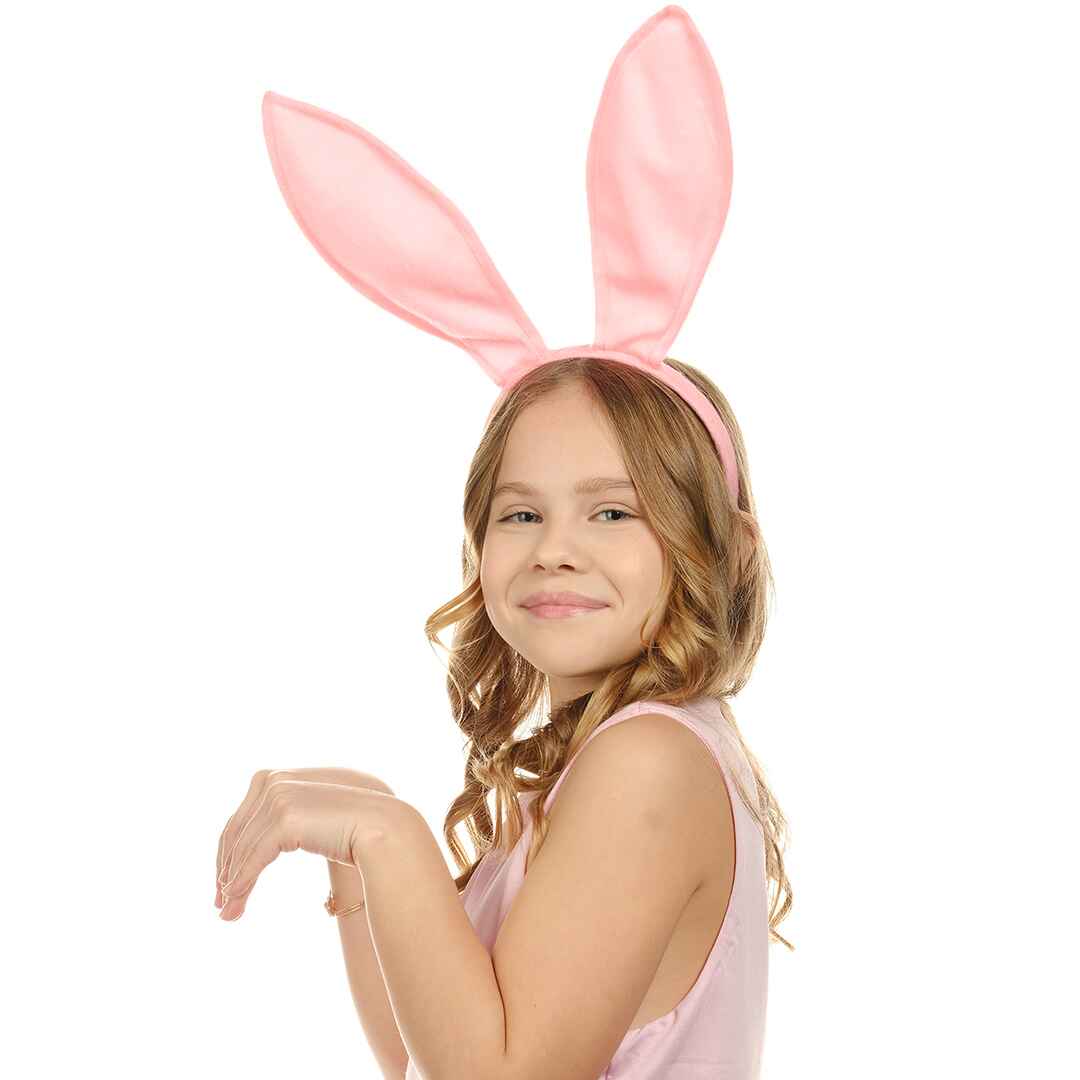 Playboy Bunny Ears Headband - Velvet Pink Rabbit Ears