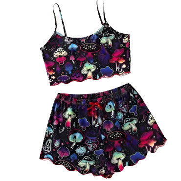 Mushroom Lounge tank and shorts set