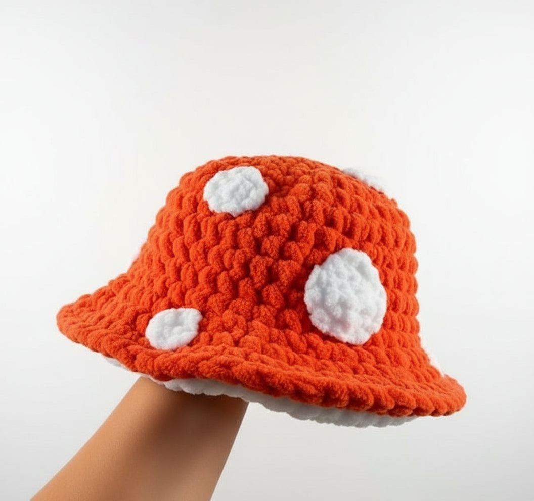 Super Soft Crochet Mushroom Hat
