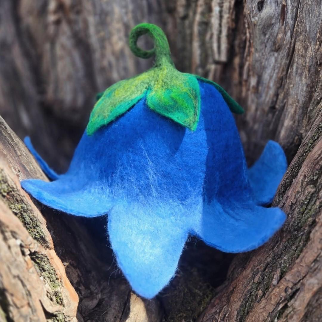 Moss & Thimble Bluebell Blossom handcrafted hat